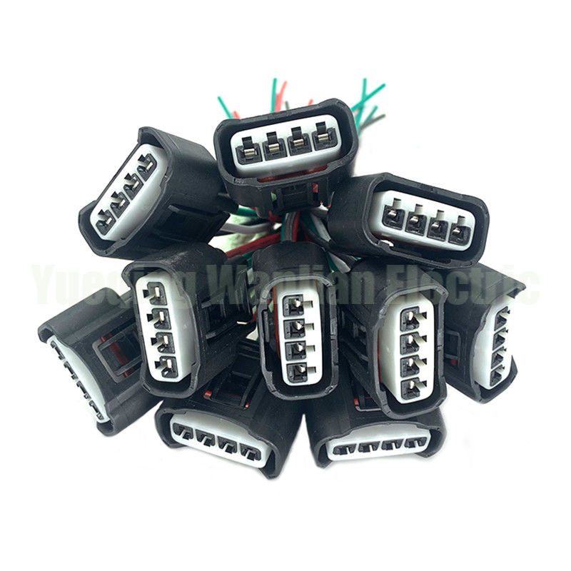 7283-7449-30 4 Pin Çakma Bobin Plug Bağlantısı Siyah Kadın Otomatik Plug