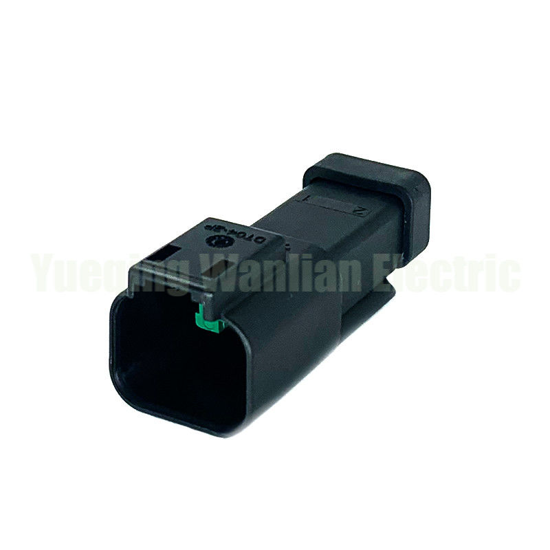 2 Pin DT04-2P-CE03 Siyah tel kemer terminal su geçirmez Motor elektrikli konektör
