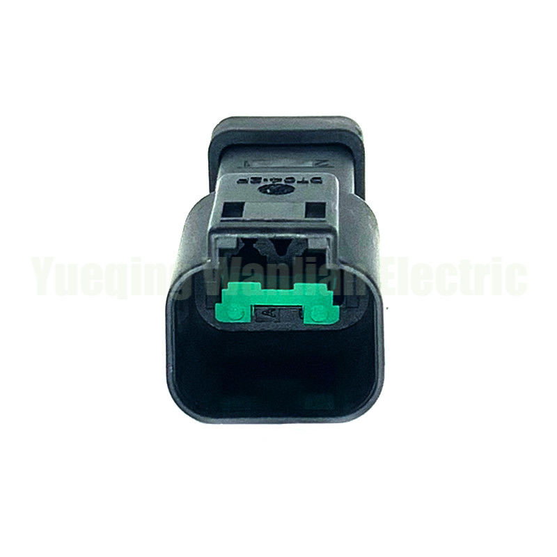 2 Pin DT04-2P-CE03 Siyah tel kemer terminal su geçirmez Motor elektrikli konektör