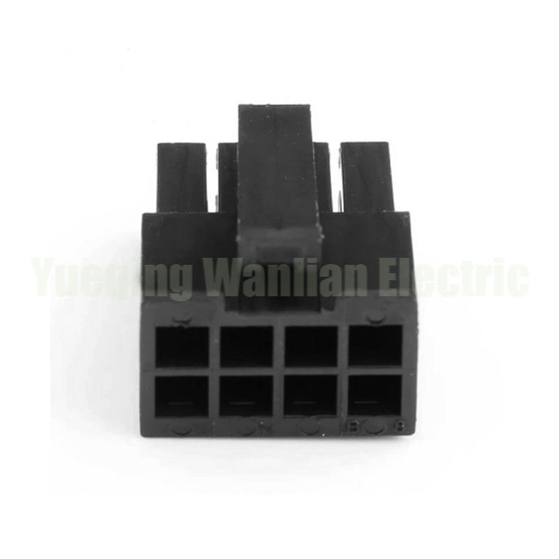 430250800 8 Pin Alıcı Evi Bağlantısı Çift Satır Kablodan Kableye Taş Siyah Evi