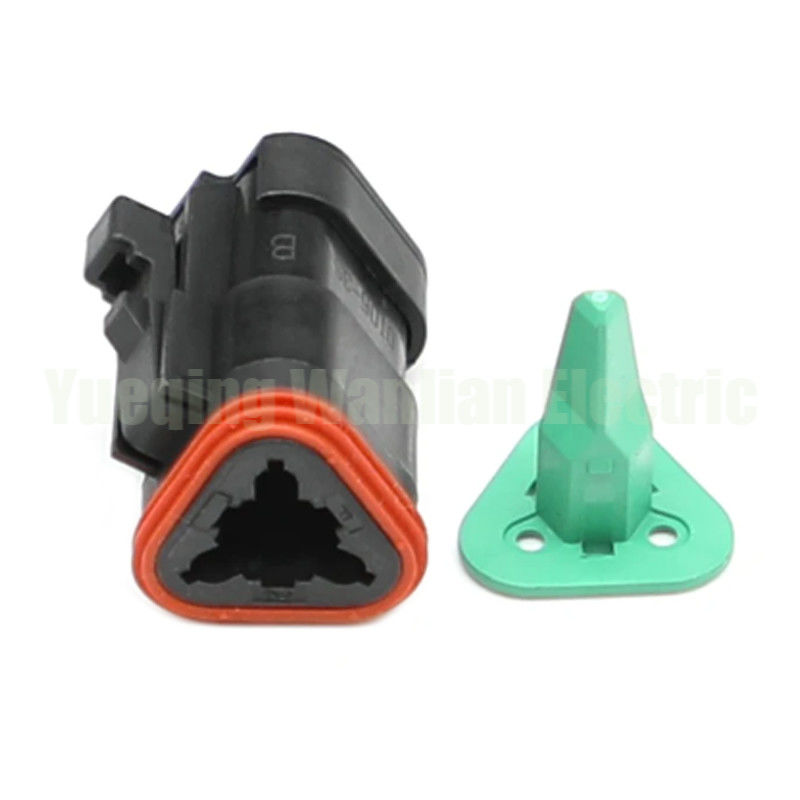 3 Pin DEUTSCH Otomobil Bağlantıları DT06-3S-E005 AT06-3S-EC01BLK Düz DT Serisi