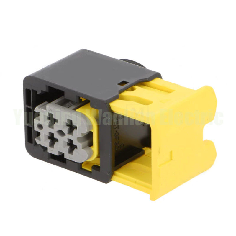 4 Pin HDSCS Bağlantısı 2-1418390-1 Siyah Kabuk Gri Anahtar Su geçirmez Kadın Fiş