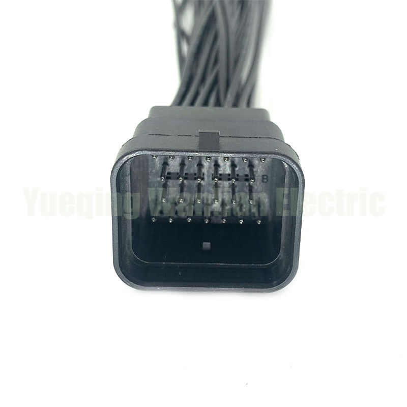 26 Pin WL2621-1.2-11 Siyah Mühürlü Su geçirmez Elektrikli Otomatik Tel Harness Bağlantı Plug