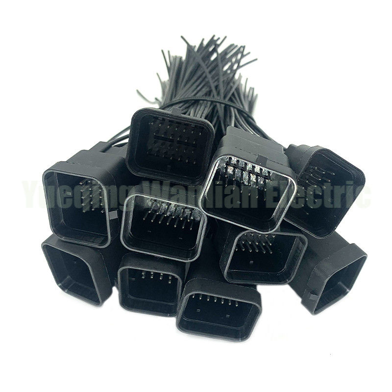 26 Pin WL2621-1.2-11 Siyah Mühürlü Su geçirmez Elektrikli Otomatik Tel Harness Bağlantı Plug