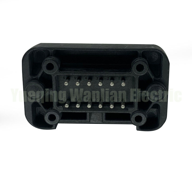 12 Pin DT15-12PB Siyah Otomobil Bağlayıcısı DT Düz Pin PCB Montaj Başı Kablolu Taşıma Plug Soketi