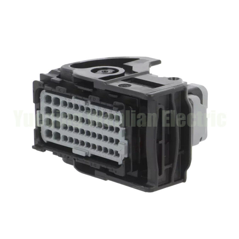 48 Pin 64320-1318 Kapalı Hibrit Modüler Kablolama Plug Sol Kablo Çıkışı Siyah Bağlantı Soketi