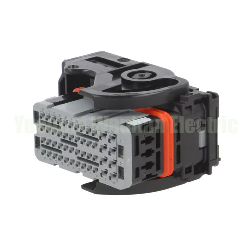 48 Pin 64320-1318 Kapalı Hibrit Modüler Kablolama Plug Sol Kablo Çıkışı Siyah Bağlantı Soketi